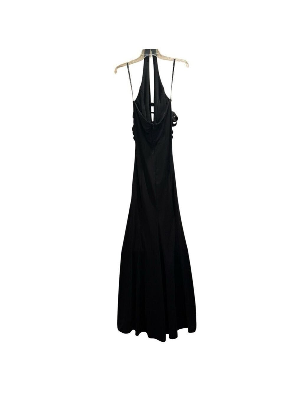 Niki Livas Black Strappy Back Women's Formal Evening/Cocktail Dress Size 12 - Picture 3 of 8